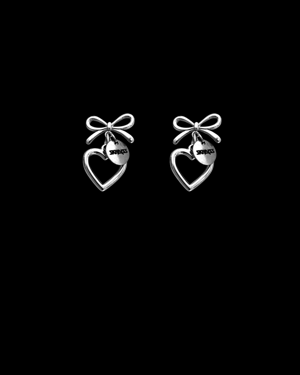 Bow Heart Armour Earring