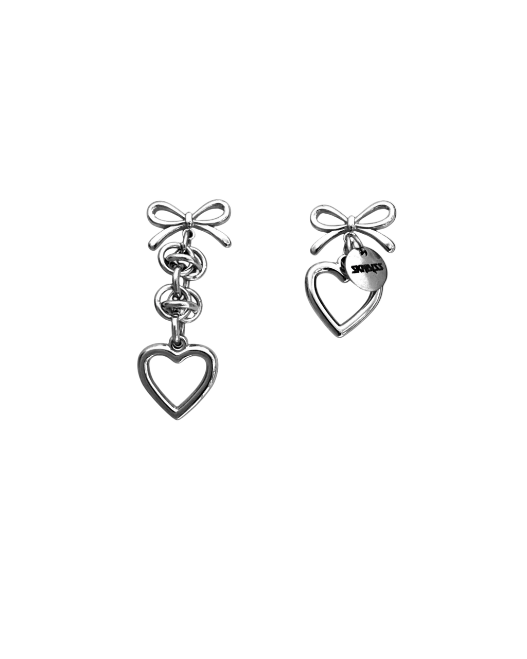 Bow Heart Armour Earring