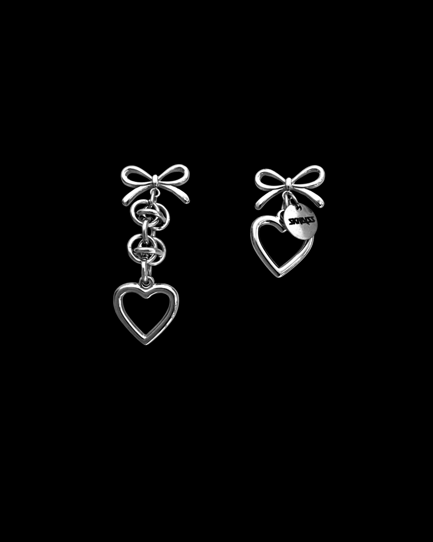 Bow Heart Armour Earring
