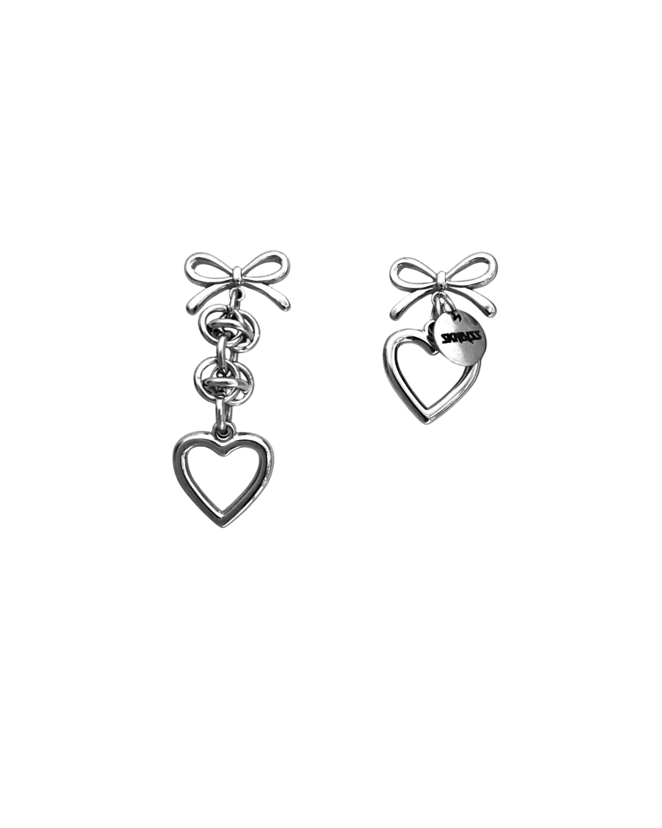 Bow Heart Armour Earring