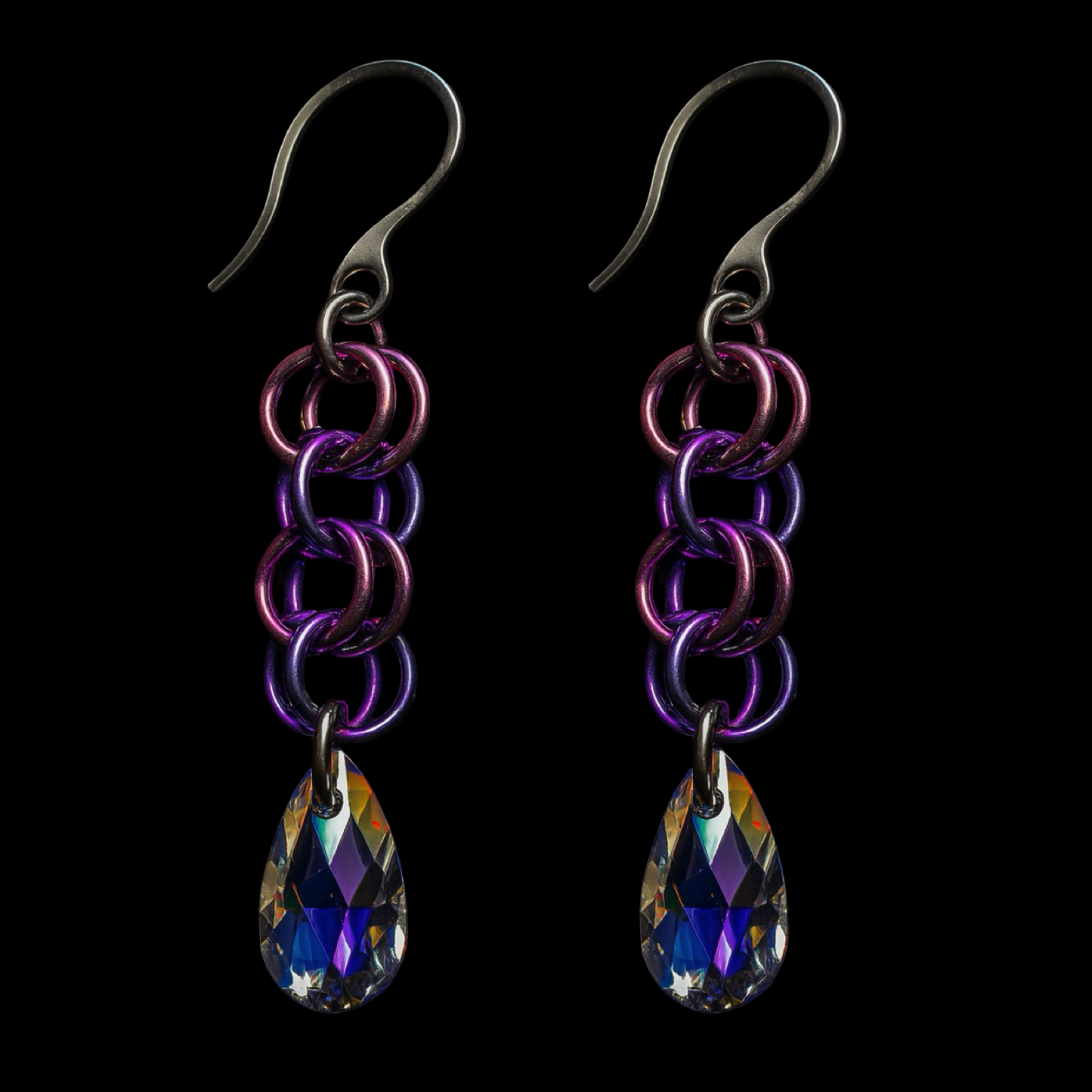 CRYSTAL TEAR EARRINGS