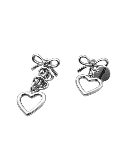 Bow Heart Armour Earring