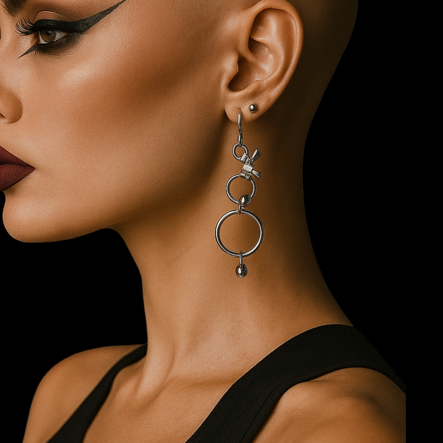 PiERCED BOW SIGNATURE EARRINGS