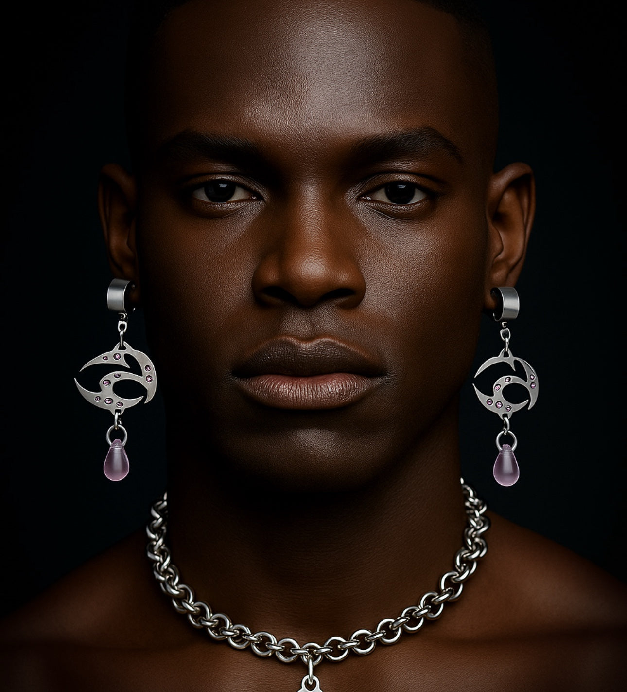 PINK VOID DROPLET EARRINGS