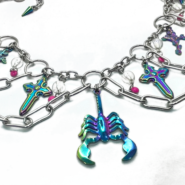 ACID WASHED SCORPION NECKLACE