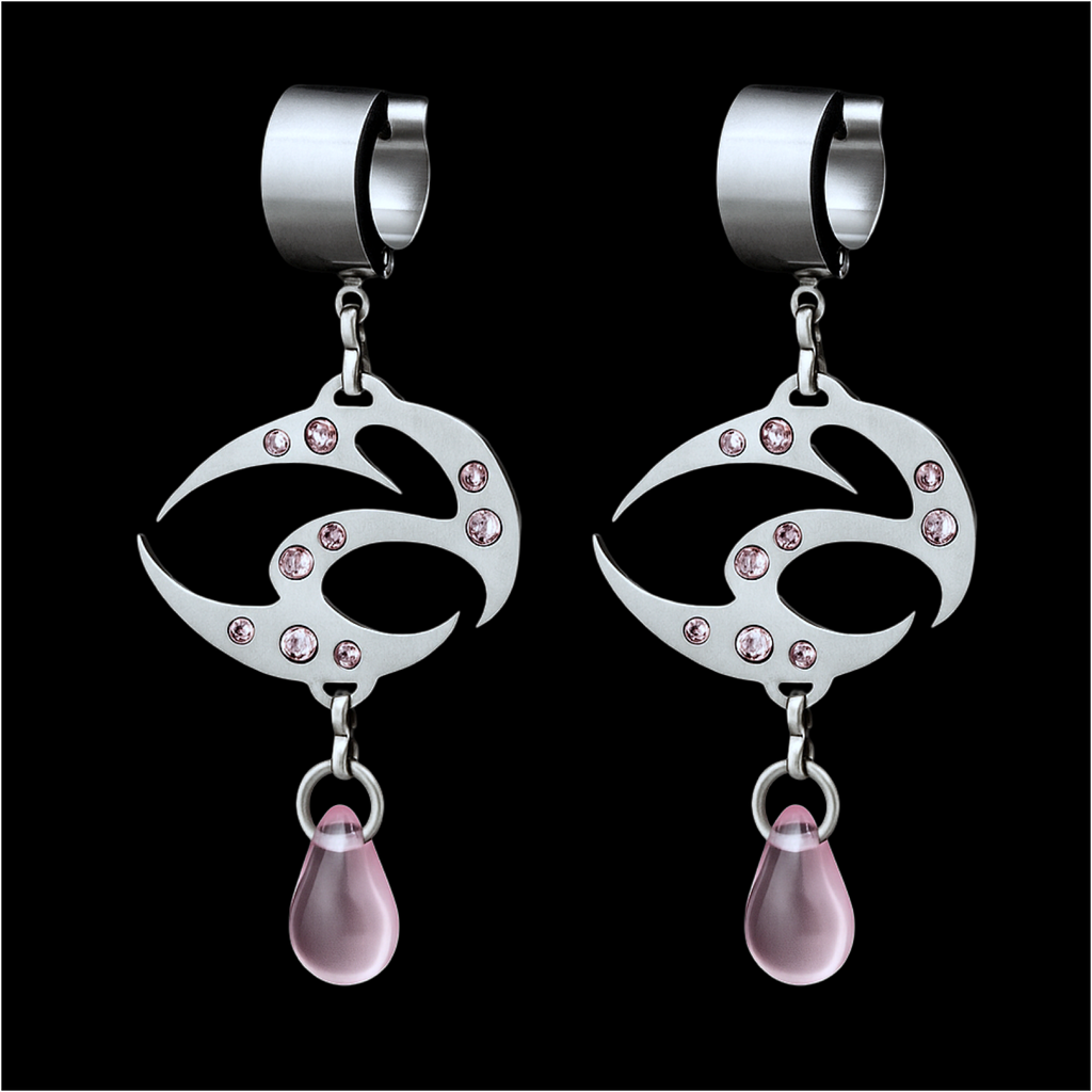 PINK VOID DROPLET EARRINGS