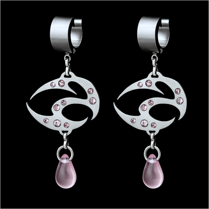PINK VOID DROPLET EARRINGS
