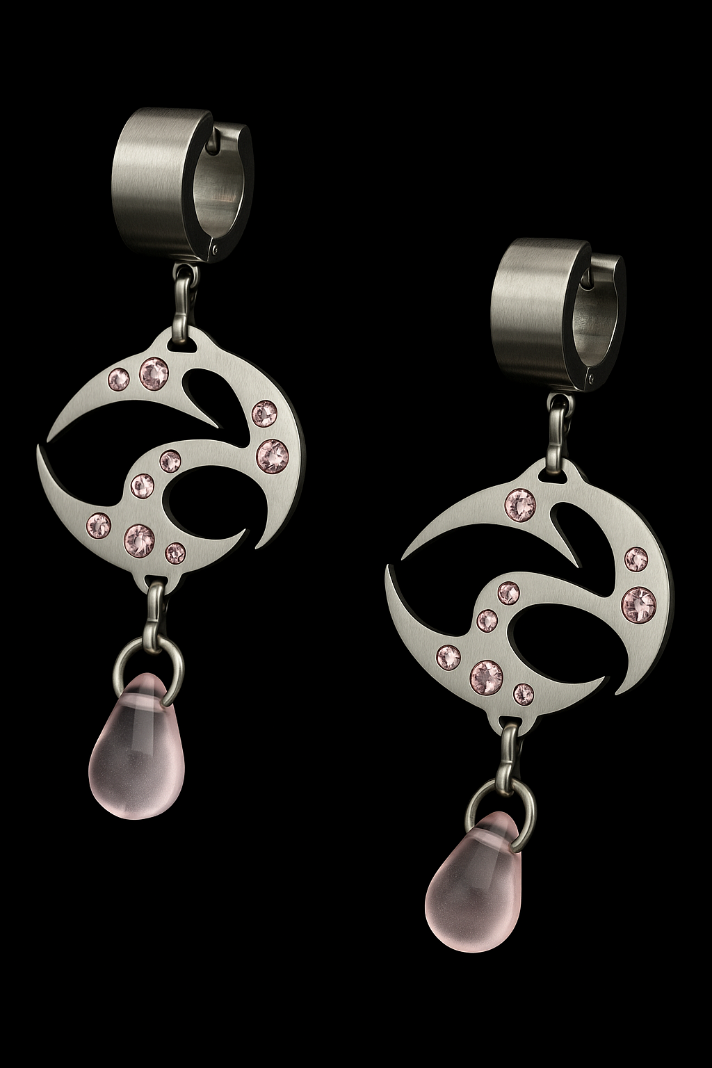 PINK VOID DROPLET EARRINGS