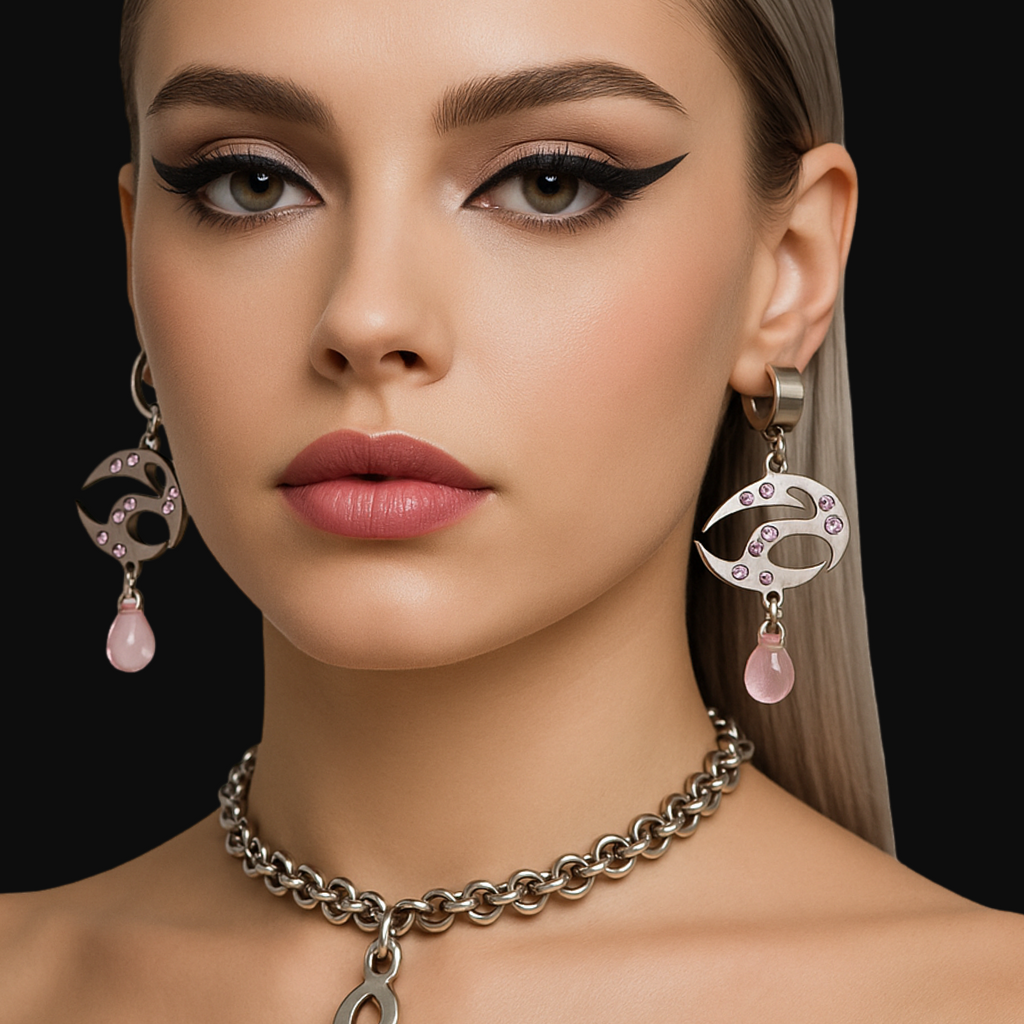 PINK VOID DROPLET EARRINGS