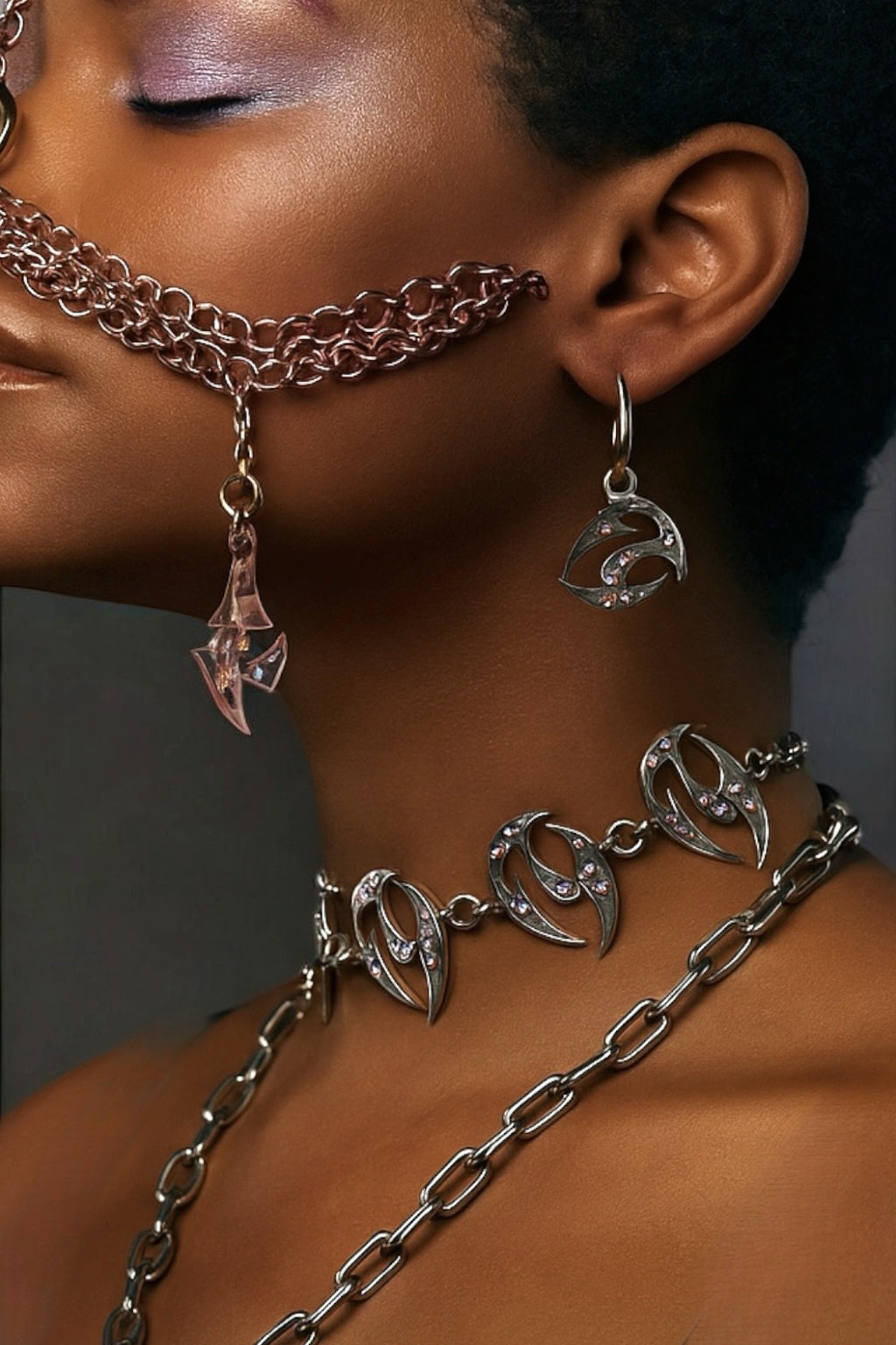 ABUNDANCE RHINESTONED CHOKER