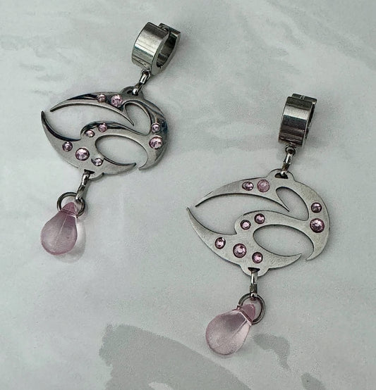 PINK VOID DROPLET EARRINGS
