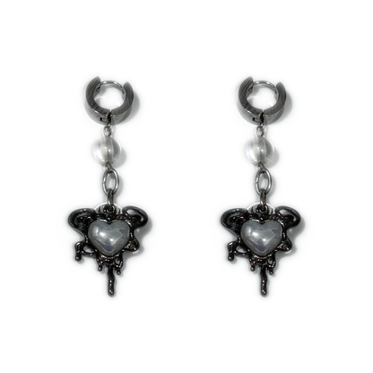 HEART PEARLY EARRINGS