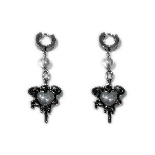 HEART PEARLY EARRINGS