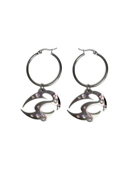 ABUNDANCE RHINESTONE HOOPS