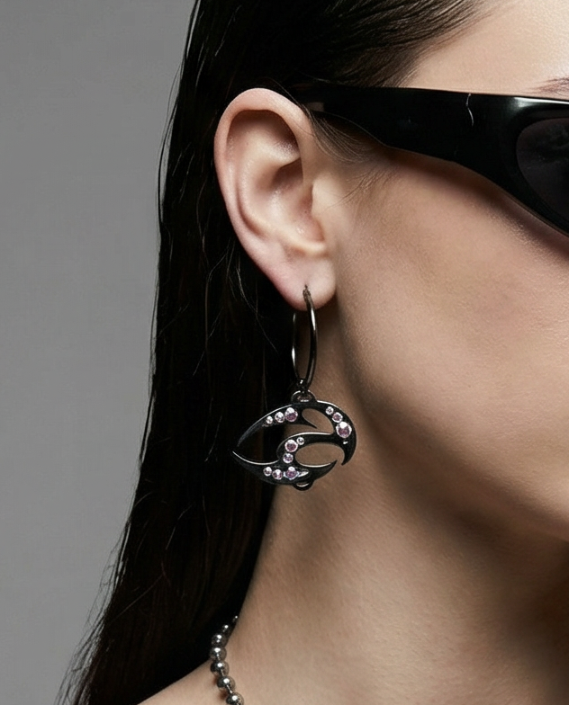 ABUNDANCE RHINESTONE HOOPS