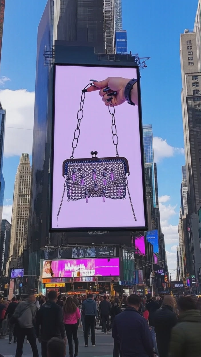 Oil Spill Hearts Clutch