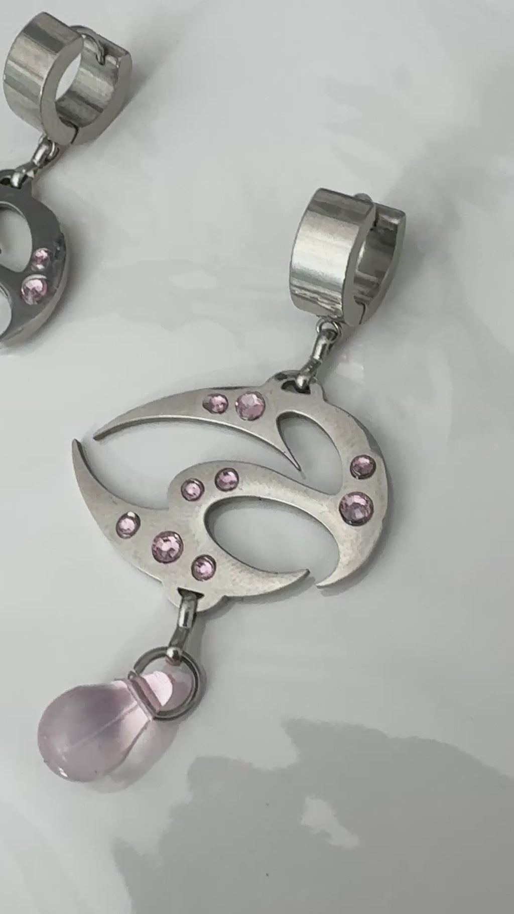 PINK VOID DROPLET EARRINGS