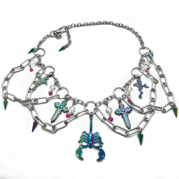 ACID WASHED SCORPION NECKLACE