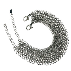 handmade stainless steel chainmaille choker made in Detroit MI by oringal designer SKNDLSS