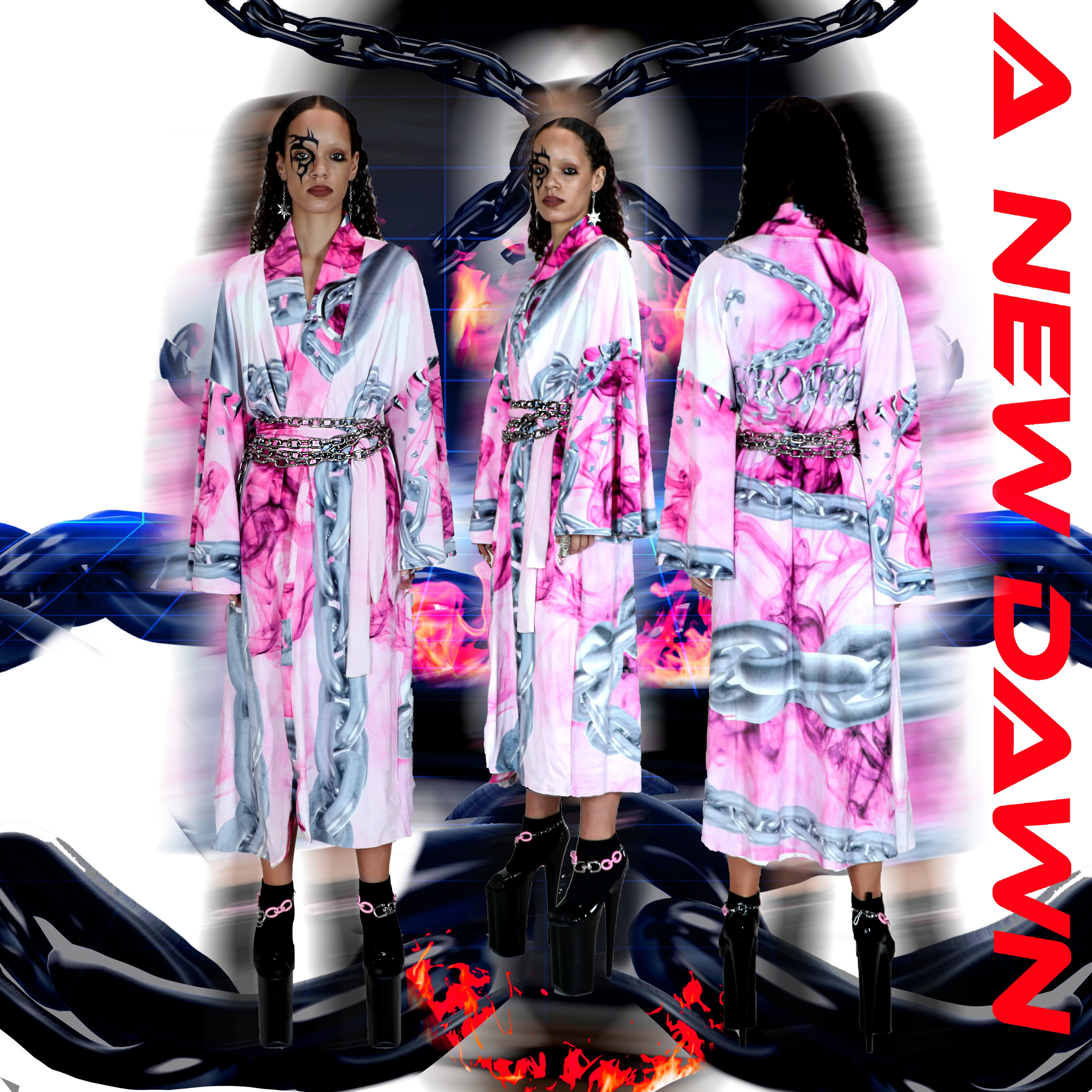 VELOUR DUSTER KIMONO