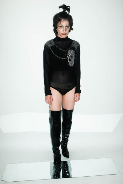 MASK MESH LEOTARD