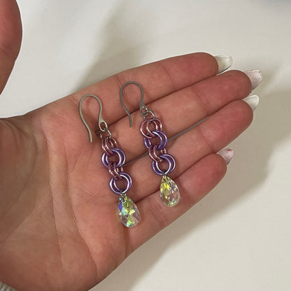 CRYSTAL TEAR EARRINGS
