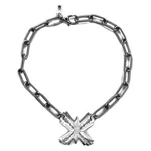 razorblades stainless steel necklace hard goth alternative igirl
